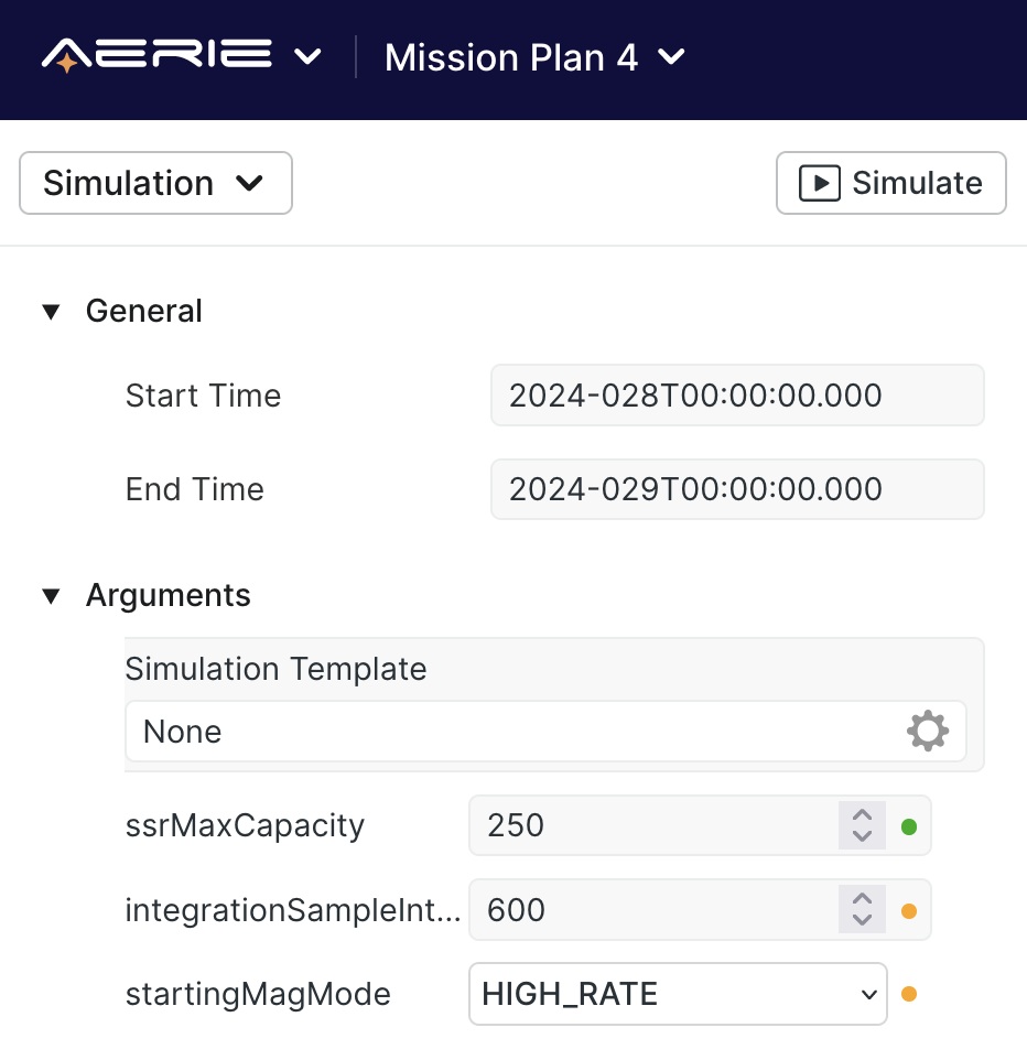 Simulation Config