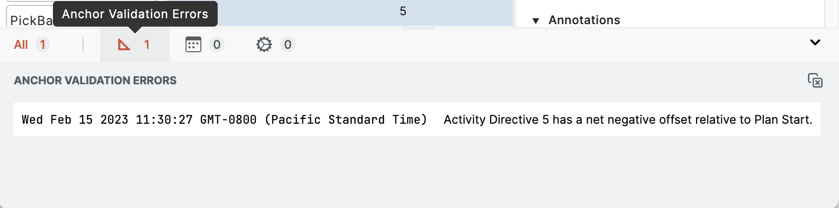 Aerie UI - Anchor Validation Errors in the Error Console