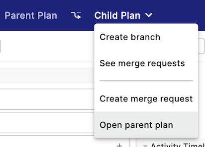 Aerie UI - Open Parent Plan