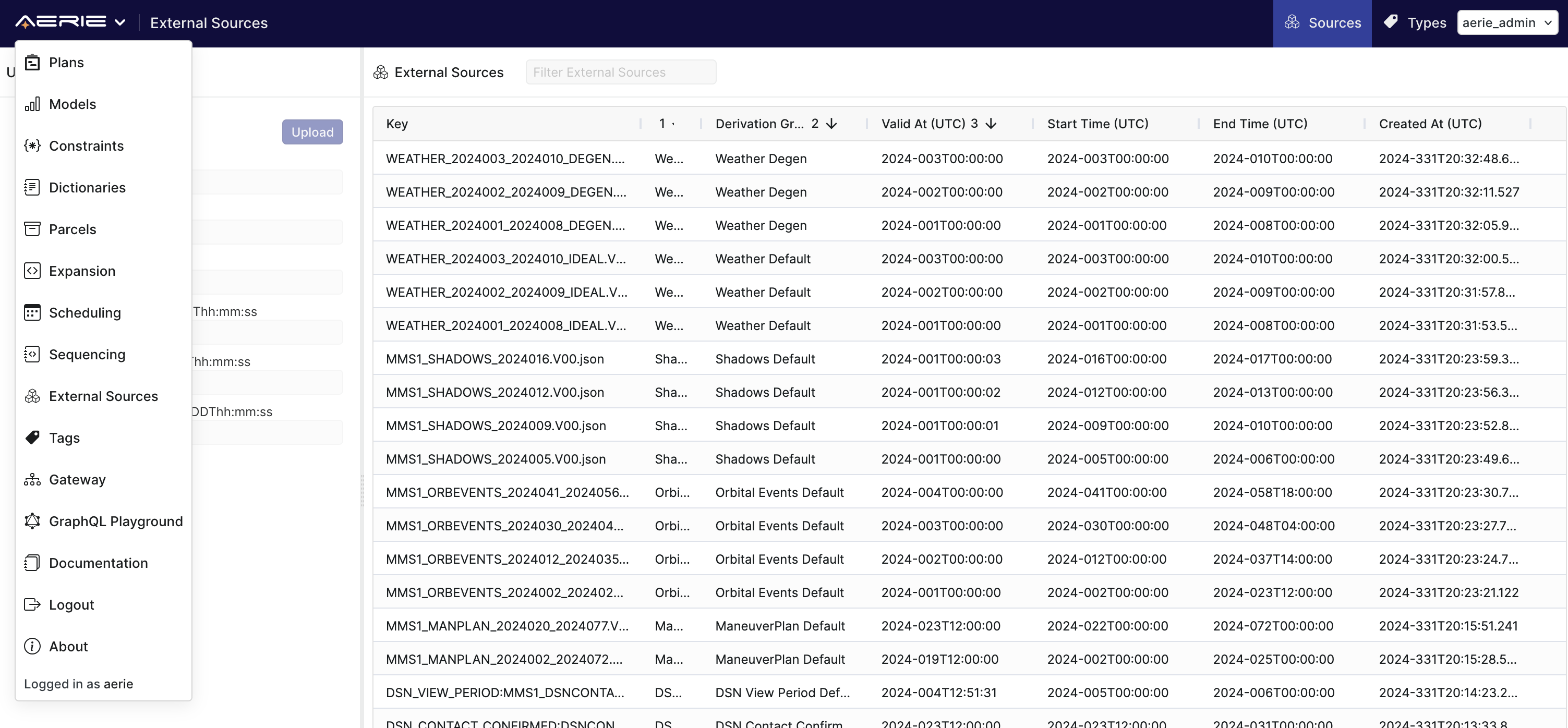 Figure 8: External Source Manager
