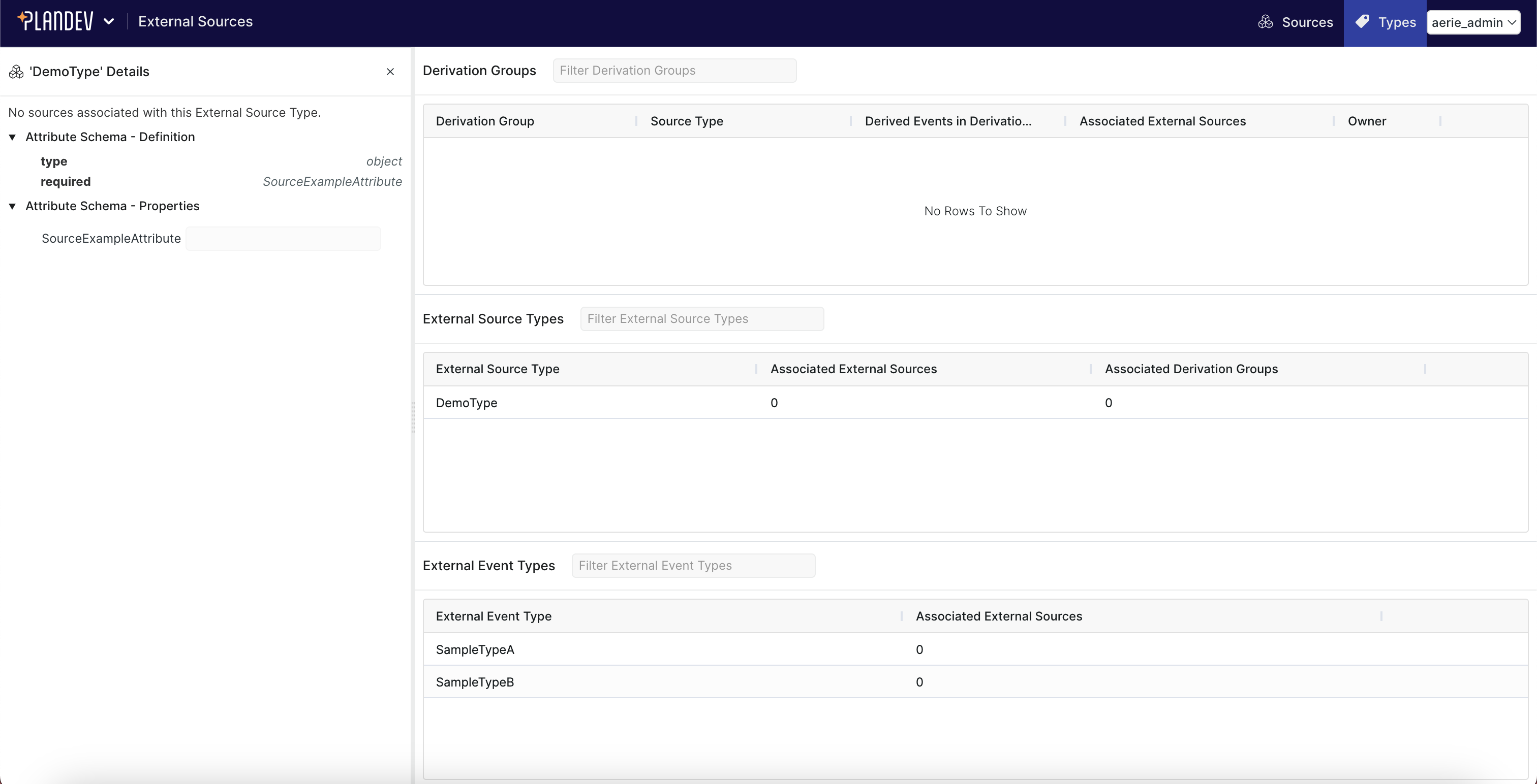 External Source type created