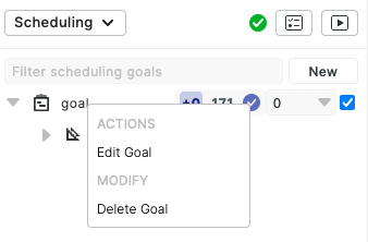 PlanDev UI - Goal Context Menu