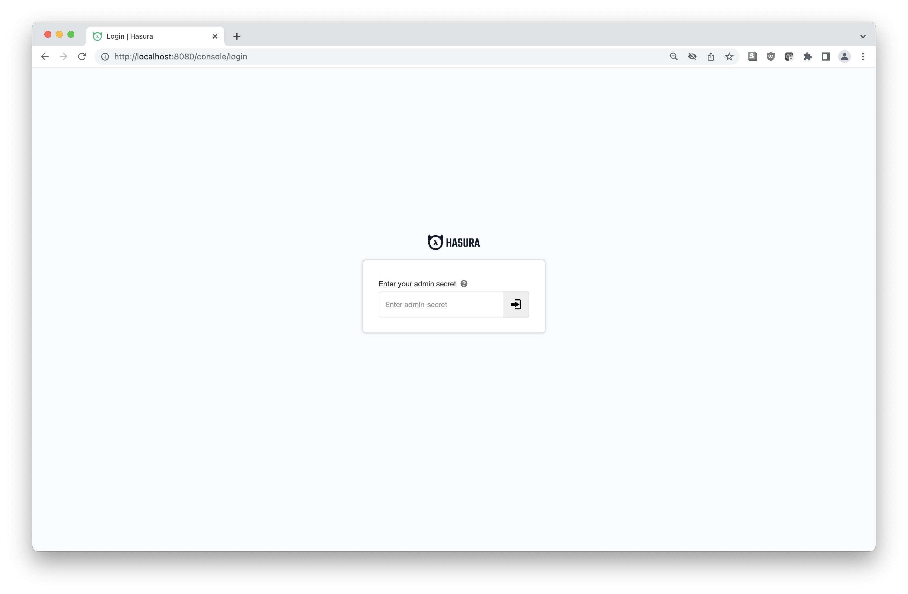 PlanDev Hasura Console - Admin Login
