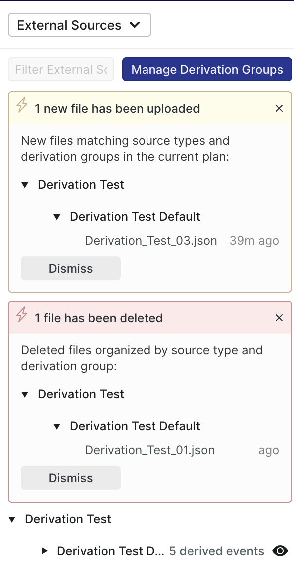 Figure 17: External Sources Panel